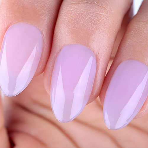 Ozzeal Jelly Gel Nail Polish, 15ML Lavender Purple Jelly Nail Polish Gel Translucent Sheer Spring Summer Nail Gel Polish Soak off UV LED Light for Nail Art DIY Manicure