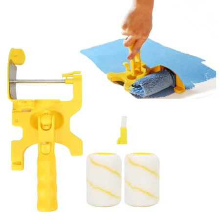 Tagtight Professional Kantenroller-Pinsel Set, Paint Edger Trimming Roller, Wand Decken Tür Maler Roller Pinsel, Farbroller Malerwalzen mit für Malerarbeiten, Renovierungs- und Dekorationsarbeiten