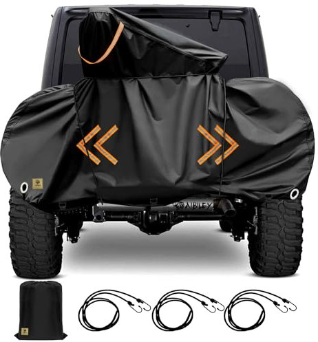 Bike Cover for Transport on Rack,Heavy Duty Tearproof 600D Polyester,Bicycle Covers Outdoor Storage Waterproof Fit for 1 Bike ebike on Car Rear Rack,Travel Use,with 3 Elastic Cords-Aibiley