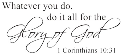 jojofuny Selbstklebendes Wandtattoo Bibelvers 'Whatever You do, do It All for the Glory of God', Geeignet FüR Glatte OberfläChen Wie Glas, Holz Und Keramik, 57X25Cm