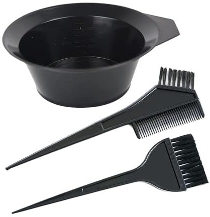 YANTAISIYU 3 Stück Haarfärbeset Haarfarbe Färbung Tool Haarfärbepinsel Haarfärbeschale Doppelseitigen Haarfärbekamm