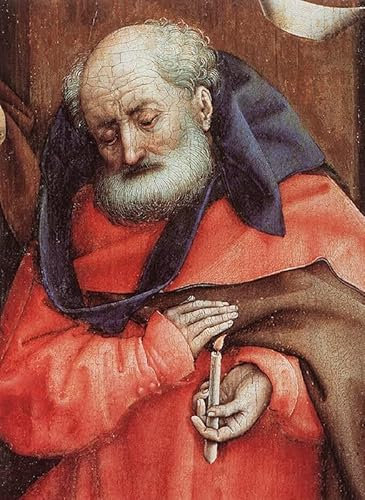 HASWEX Leinwand Poster Wandbilder Bilder Moderne Druck Leinwand Malerei die Krippe Robert Campin für Wohnzimmer-Dekor60x90cm