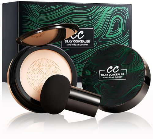 CC creme,Mushroom Head Air Cushion,Fond de Teint Correcteur Maquillage,correcteur BB crème hydratant,Fond de Teint Liquide Longue Durée,fond de teint waterproof,pour un maquillage impeccable-Naturelle