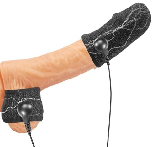 Electro Anneaux Extension de Pénis Masculin Agrandissement de Choc Électrique Sex Toy Ensemble Haute élasticité Cockring, SM Jouet sexuel électro-stimulation Avec anneaux pour pénis/testicules