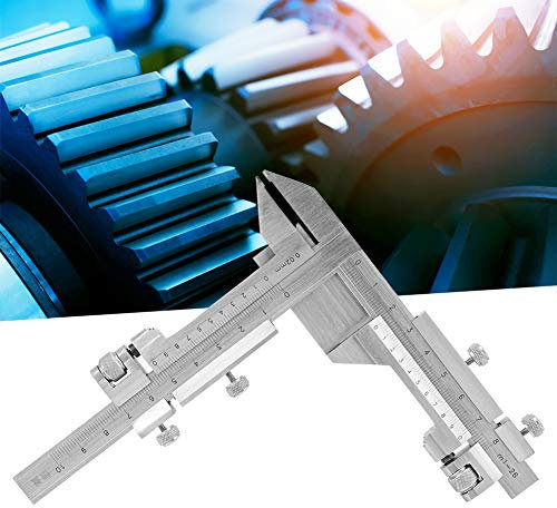 Pied à Coulisse D'épaisseur de Dent de Corde, Pied à Coulisse de Dent D'engrenage en Acier Inoxydable avec Pointes en Carbure, Précision de 0,0012 Pouces à 0,03 Mm, pour la