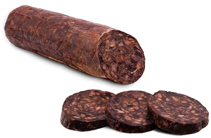 Traditionelle iberische Blutwurst - authentischer und milder Geschmack von Salamanca - Handwerkliche Zubereitung mit Gewürzen und Zwiebeln - Iberisch