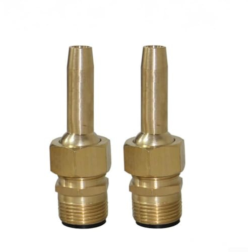 Yhenlovtt Getti in ottone per piscine e spa, con ugello regolabile per il flusso d'acqua, sistema di spruzzatura per fontana da giardino, confezione da 2 (3/4)