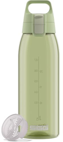 Sigg - Tritan Trinkflasche - Total Color ONE Eco Green - Für Kohlensäurehaltige Getränke Geeignet - Spülmaschinenfest - Auslaufsicher - Leicht - BPA-frei - Grün - 1L