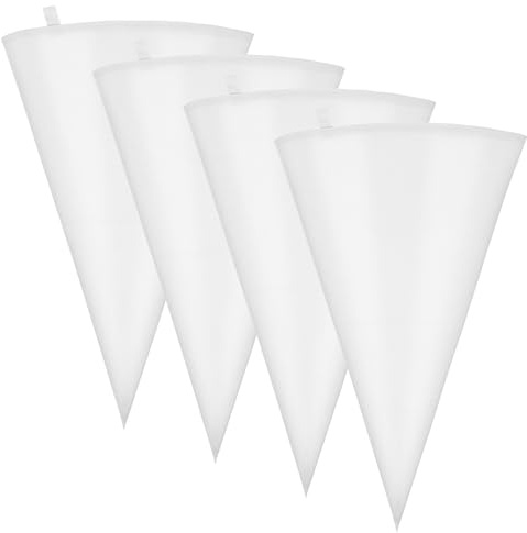 Lot de 4 grands poches à douille réutilisables lavables de 40,6 cm pour décoration de gâteaux, pâtisserie, glaçage, cupcakes, cookies