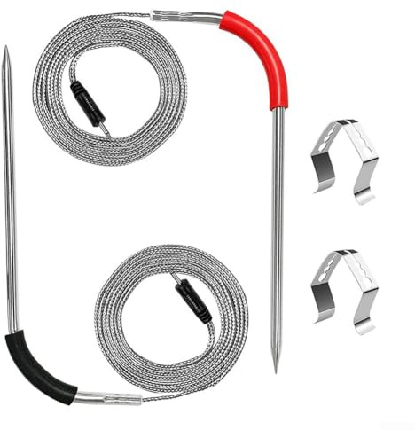 2 styck kötttemperatursonda, grilltermometersonda för Weber BBQ-matlagningssonda, med ±1,8°F noggrannhet, för Weber Connect för Smart Hub