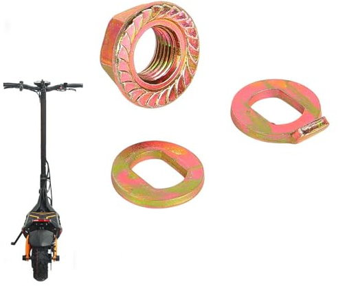 YUYUEMI Radschrauben für KuKirin G4Max/G3Pro Elektroroller-Motormutter/Unterlegscheiben/Hakentyp Anti-Spin Plate Ebike Radmutter
