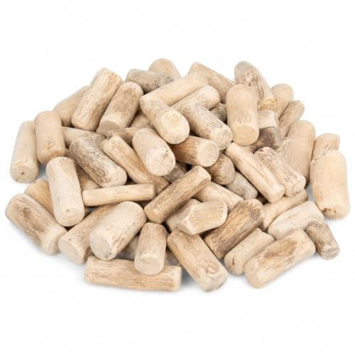 NaDeco Treibholz getrommelt 0,5 kg, 3-7 cm, ca. 50-60 Stück | Abgerundete Holzstücke mit weich geschliffenen Kanten, ungefärbt, für Schale, Kranz, Girlande und Mobile