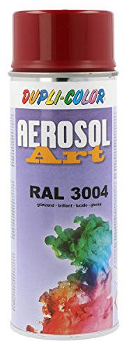 DUPLI-COLOR AEROSOL ART RAL 3004 purpurrot glänzend 400 ml, Spraylack für vielseitigen Einsatz, schnelltrocknend, hohe Deckkraft, für Innen- und Außenbereiche geeignet
