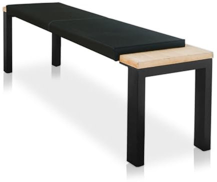 Lycce XXL Klemmkissen Kissen für Sitzbank Kunstleder schwarz 150cm x 38cm