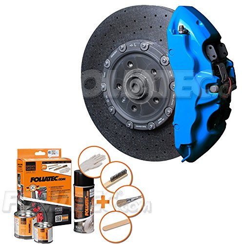 Foliatec 2188 Bremssattellack GT Blau Motorlack Set für 4 Bremssattel Reiniger