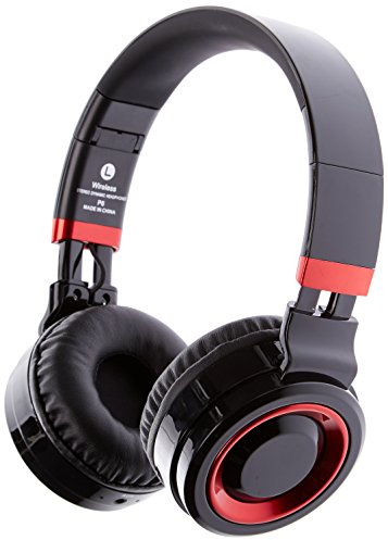 Auriculares inalámbricos de Alto Rendimiento con micrófono Integrado P6 Negro/Rojo