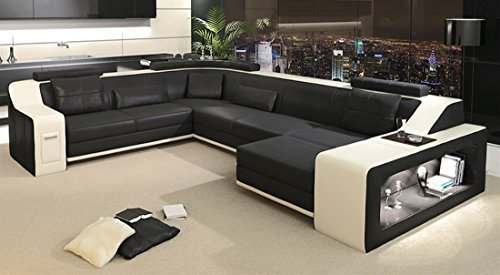 Bullhoff by Giovanni Capellini Sofa Couch Leder schwarz weiß u Form Berlin