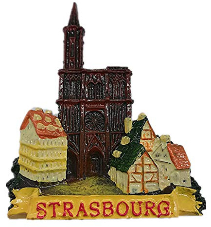 3D-Kühlschrankmagnet, Motiv: Strasburg, Frankreich, Heim- und Küchendekoration, Magnetaufkleber, Motiv: Frankreich, Souvenir, Geschenk