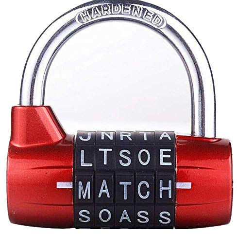 5 Buchstaben Passwortsperre Sicherheit Vorhängeschloss Kombination breites Vorhängeschloss Gym Aufbewahrungsschrank Sicherheitscode Sperre Trompete