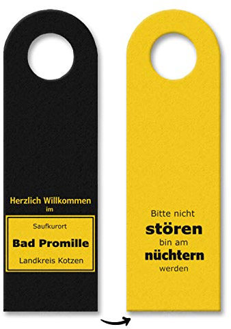 trendaffe Bad Promille Türhänger Herzlich Willkommen und Bitte Nicht stören Bin am nüchtern Werden