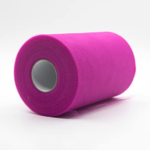 91m x 15 cm! Tüll Roll Spool Stoff für Handwerk Dekorationen Tutu Hochzeiten Kostüme Röcke Partys Geschenk Schleife Babyparty, viele Farben erhältlich. (Rose)