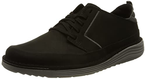Clarks Herren Brahnz Low Oxford, Black Nubuck, 44 EU