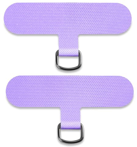 TACOMEGE Phone Tether Tab for iPhone, Cell Phone Lanyard Patch, Phone Strap Replacement Part for All Full Phone Cases (Purple), Purple, S