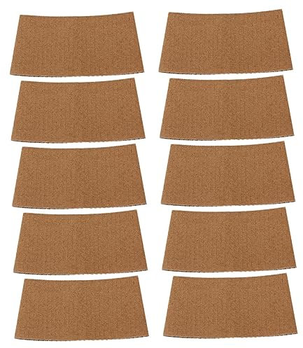 PartyKindom 50 Stück Wellpapier Flaschenhüllen Anti Rutsch Tassenprotektoren Hitzeschutz Flexibel Getränke Isolierung Für Kaffee Tee Und Kalte Getränke