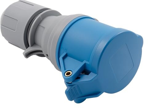 MC POWER CEE Steckdose IP44 Kupplung | 3-polig 250V, 16A Starkstrom Ladedose | Steckdose Industrie Handwerk Landwirtschaft Campingplatz