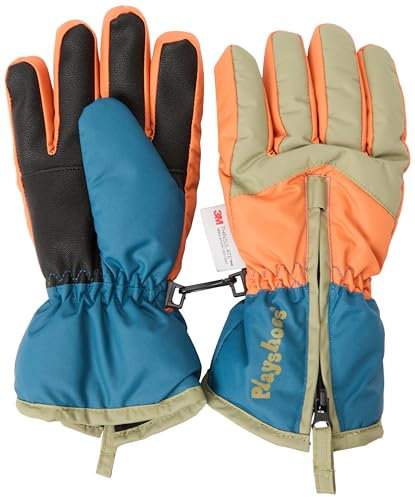 Playshoes Finger-handschuh Unisex Kinder Winter-Handschuhe, Petrol Blockfarben, 3