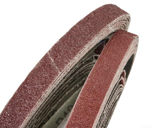Premium Abrasive Sanding Belts 13x457 mm Pack of 60 for Black&Decker Power Files