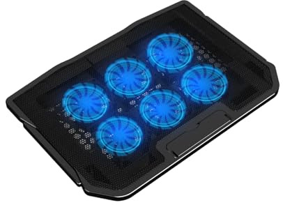 Almohadilla de refrigeración para laptop, soporte para 6 ventiladores, almohadilla de refrigeración para laptop, soporte para laptop, soporte para computadora portátil, soporte para enfriador de