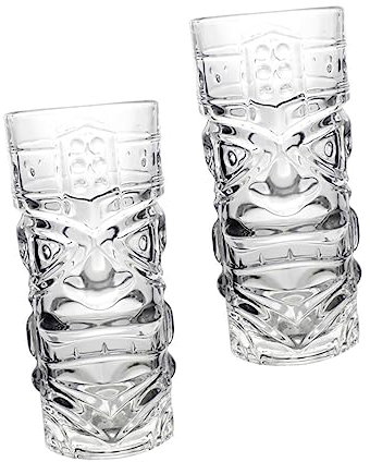 Alipis 2pièces Tasse à Cocktail Personnalisée Forme De Visage Verre Créatif Lot