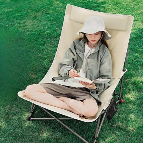 pykaaiiu Angelstuhl, Klappstuhl, Campingstuhl, Sessel, Gartenstuhl, geeignet für Camping, Strand, Garten, Grillen, Angeln(Khaki hell)