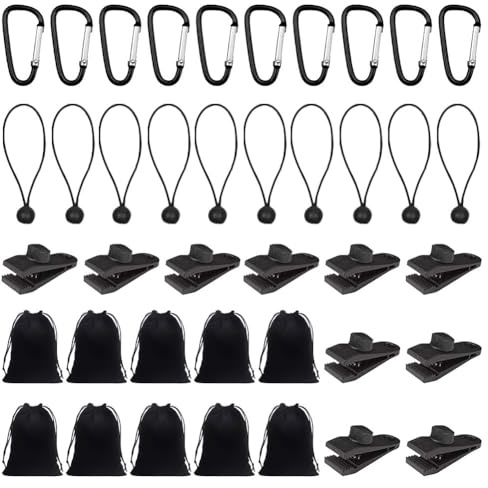 XJJAUGKLY 40 Pavillon Gewichte mit Karabinern + Clips Windstabile Hantelsäcke für geeignet zum Befestigen von Pavillon, Füßen, Zelten, Tischdecken, Patio Shelter, Trampolin
