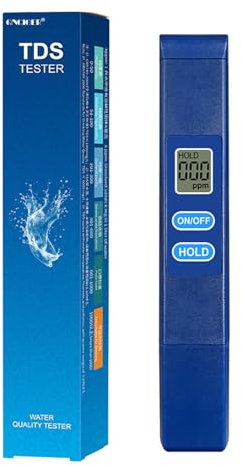 QNCIGER TDS Meter Digital Water Tester - 0-9990ppm High-Precision Water Quality Tester, 2s Fast Detection, LCD Display, Portable Design for Drinking Water & Outdoor Use