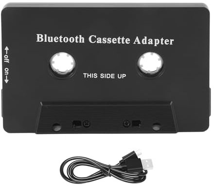 Okeeyseda Universal Cassette Bluetooth 5.0 Audio Car Tape Aux Adaptador EstéReo con MicróFono para TeléFono MP3 AUX Cable Reproductor de CD