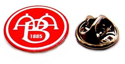 Aalborg BK Pin - Anstecker, ca.1,7cm mit rückseitigem Butterflyverschluss, Hartemaille.