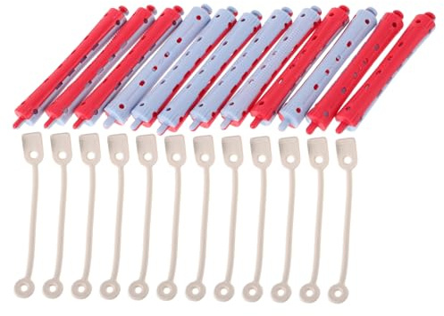 Healvian 12piezas Varilla Para Rizar El Cabello Rulos De Permanente Para Peluquería Rizadores De Pelo Ondas Frías Para Cabello y Corto Rulos Antideslizantes Para Peinar
