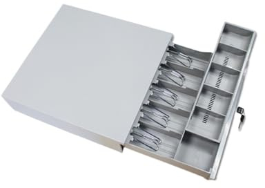 Elektronische Registrierkasse, Geldkassette, Kassenschublade, Supermarktkasse, mit Schloss, fünf unabhängig voneinander nutzbare Geldkassetten Für Einkaufszentren und Convenience Stores(White)