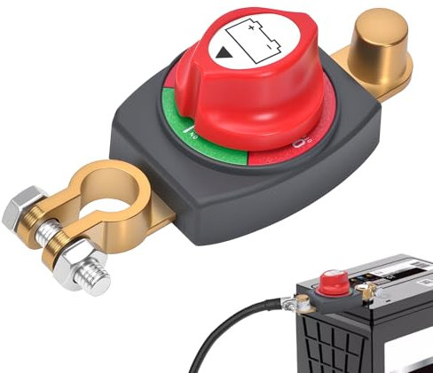 Szaboviktoria Stacca Batteria 12V - 48V, Interruttore Batteria Auto, Interruttore Principale, Staccabatteria, Per Auto, Veicoli, Camion, Barche e Moto