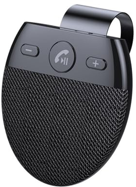 LIXSAZSE Kit de coche con batería integrada de gran capacidad de 600mAh ABS coche inalámbrico Bluetooth 5,0 altavoz manos libres Kit de coche manos libres
