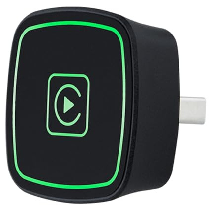 Cvoepobey Adaptador Inalámbrico Carplay Inalámbrico Android Auto Dongle Inteligente AI Caja 2 IN1 Coche Sistemas Inteligentes para Coche con Cable Carplay