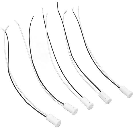 5 pcs Porta alogena del bulbo di alogeno Resistente alla temperatura G4 Base lampada a legno a LED Ceramica