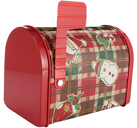 HAPINARY Caja De Lata Creativa Forma De Buzón Para Guardar Galletas Caja De Embalaje Para Decorar La Mesa Navidad