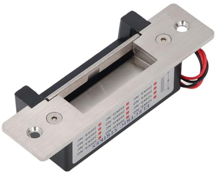 Spacnana Serratura per Porta Elettrica Resistente Fail Safe Secure 12V in Acciaio Inossidabile PVC per di Controllo Accessi con modalità Commutabile NC NO