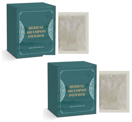 Örtschampopulver - Mild Hårvård Med Te, Naturligt Rengöringspulver For Mild Hårbotten- Och Hårnäring(2PCS)
