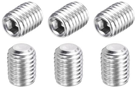 QUARKZMAN 6 Pcs Tornillos Prisioneros M12-1.75 X 16mm 304 Acero Inoxidable | Punta Cabeza Allen Hexagonal Interno, Para Reparación De Accesorios De Baño Muebles Proyectos DIY