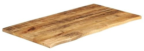 Eleganz Tablero de madera maciza de mango rugosa con acabado natural 100 x 60 x 2,5 cm – Borde de árbol rústico para cocina, salón u oficina