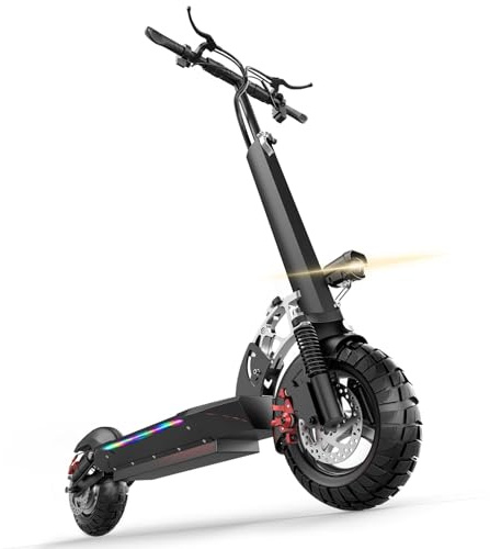 ASKGO Q2 E Scooter, 10 Zoll Offroad E Scooter, 40-45km Reichweite, 150 kg Tragkraft, 20km/h, Vierfache StoBdampfung, Sicherheit Duales Bremssystem Klappbar Elektroroller für Erwachsene